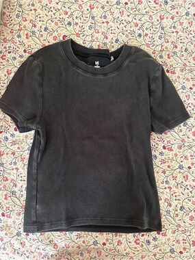 ME Makeover Essentials Kids Washed Black Short Sleeve Tee